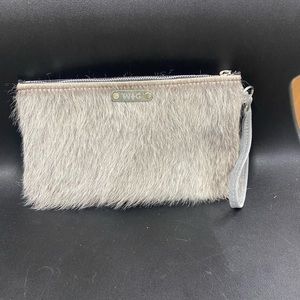 Authentic cowhide wristlet